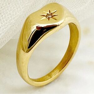 Tarnish-Free Heart Star Ring ✨